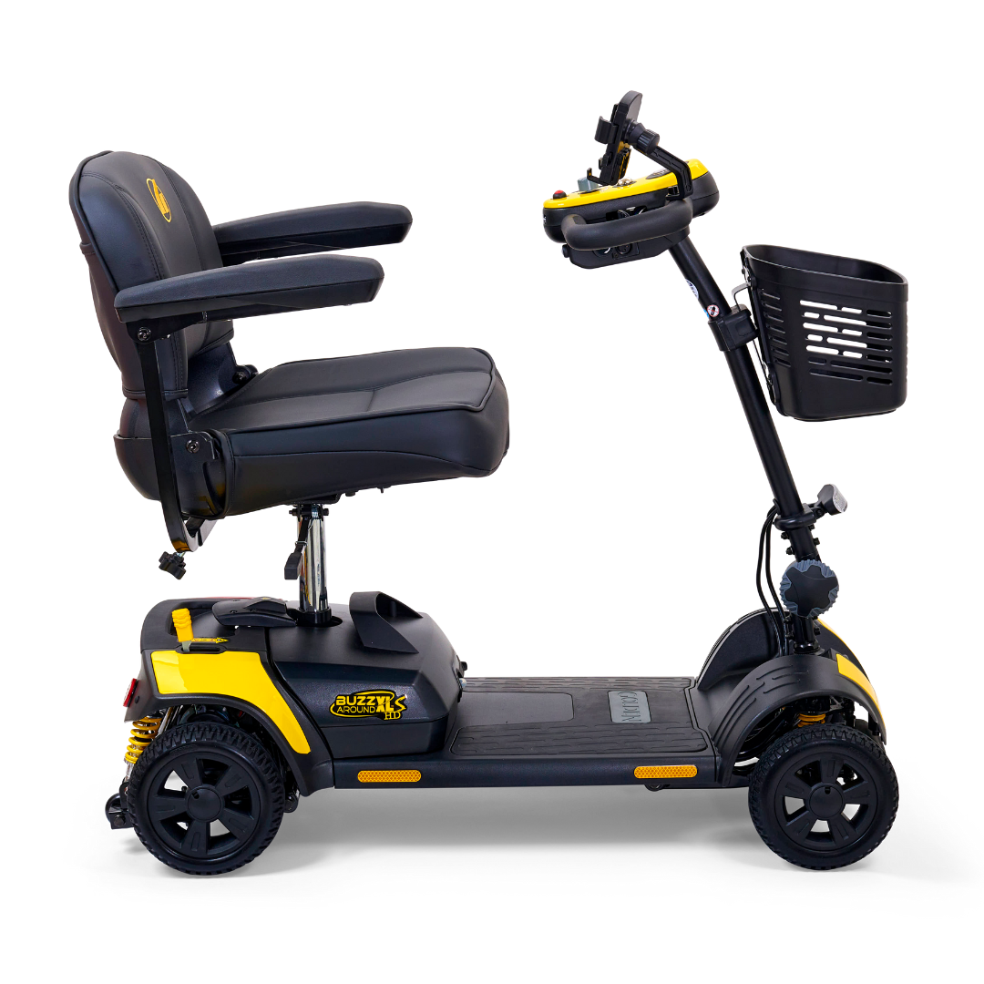Golden Tech Buzzaround XLSHD 4-Wheel Portable Scooter with Suspension - Canary Yellow