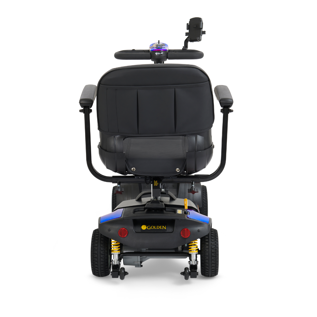 Golden Tech Buzzaround XLSHD 4-Wheel Portable Scooter with Suspension - Coastal Blue rear