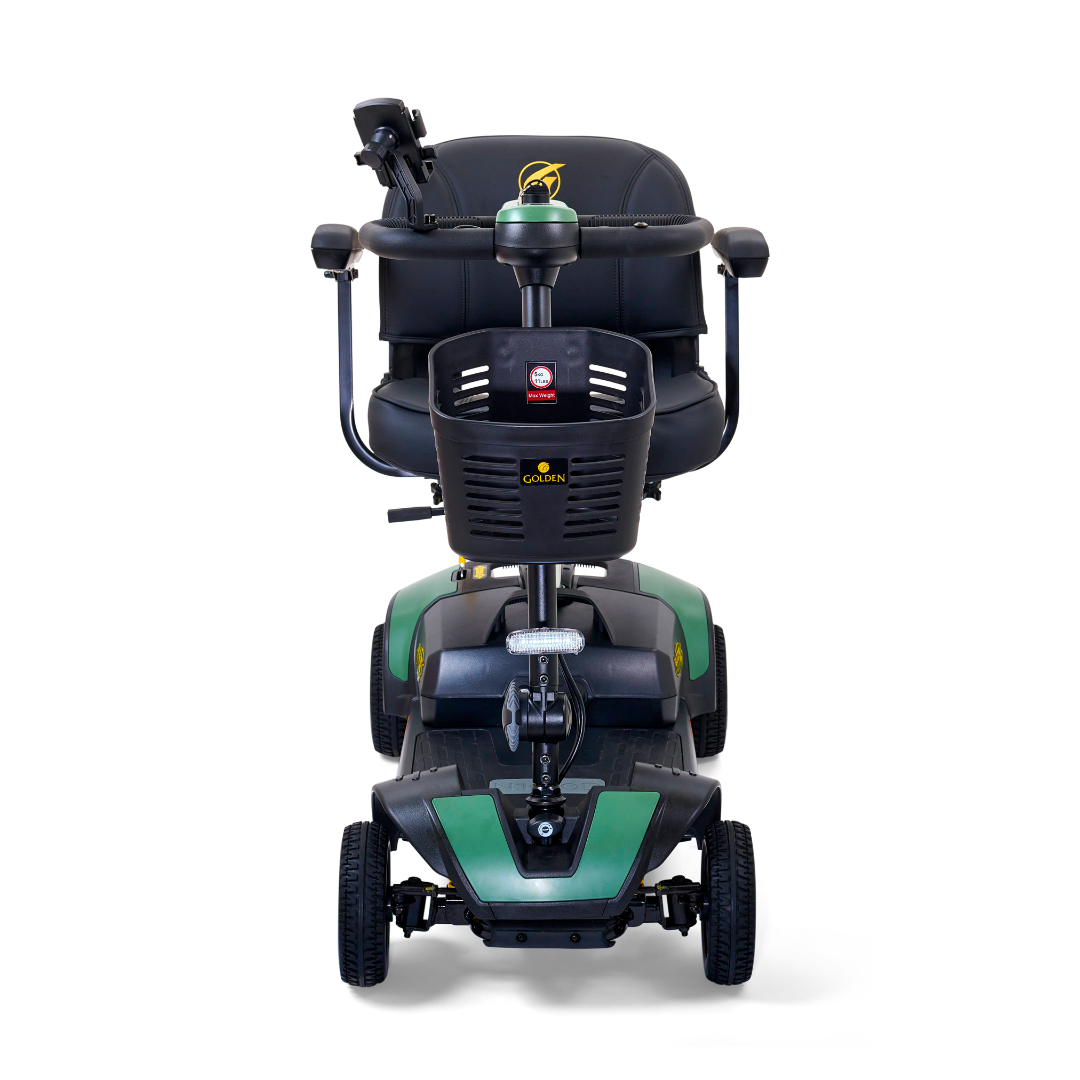 Golden Tech Buzzaround XLSHD 4-Wheel Portable Scooter with Suspension - Matte Green front