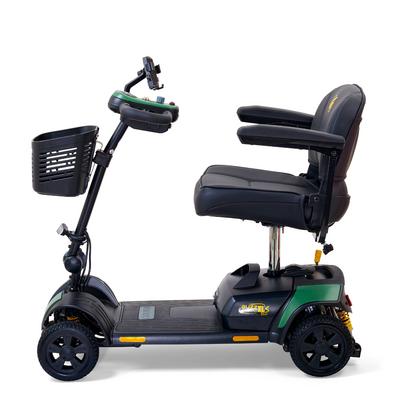 Golden Tech Buzzaround XLSHD 4-Wheel Portable Scooter with Suspension - Matte Green left