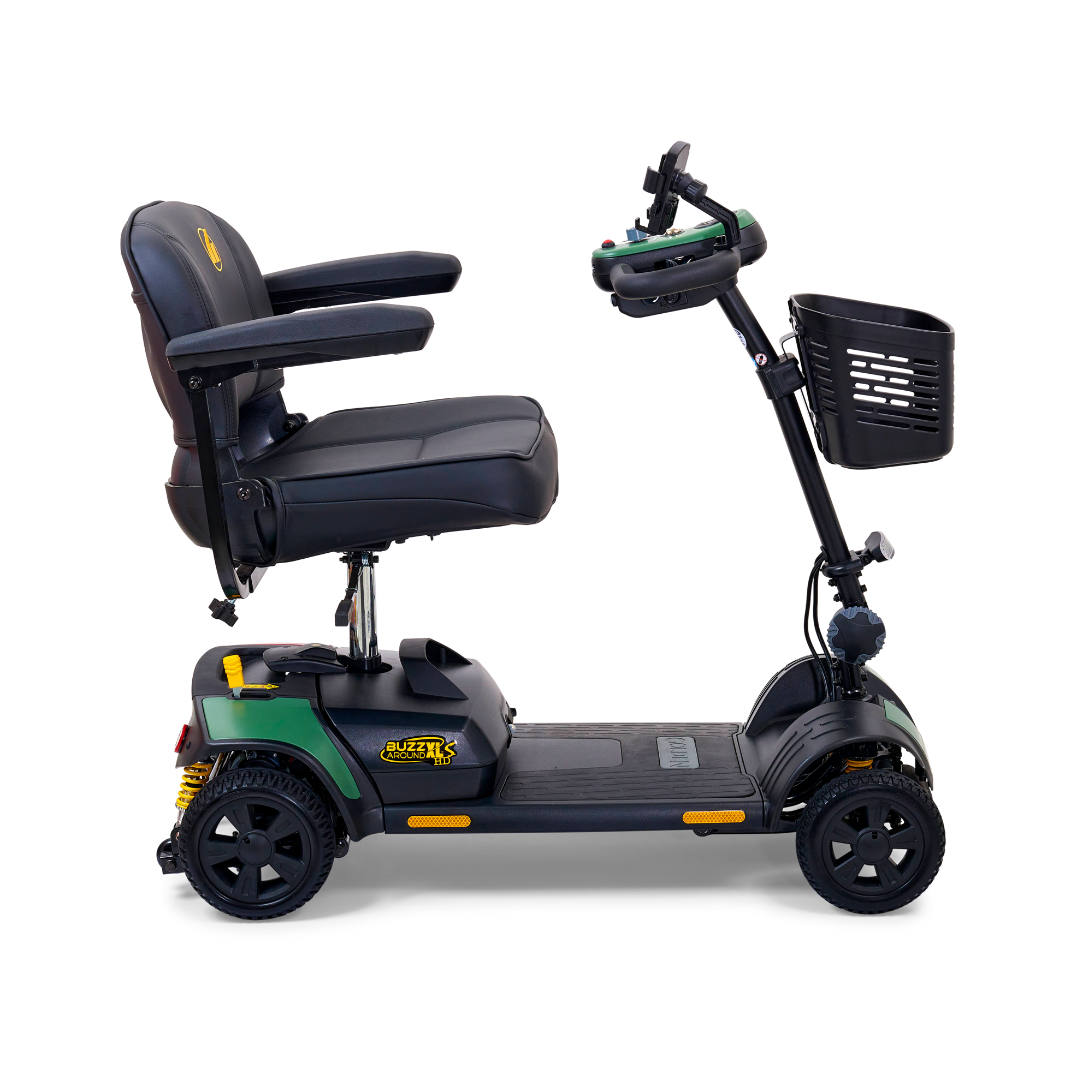 Golden Tech Buzzaround XLSHD 4-Wheel Portable Scooter with Suspension - Matte Green right