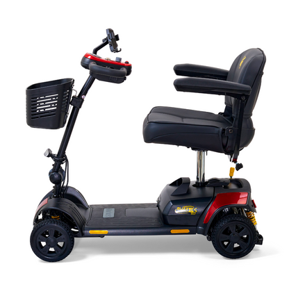 Golden Tech Buzzaround XLSHD 4-Wheel Portable Scooter with Suspension - Red left