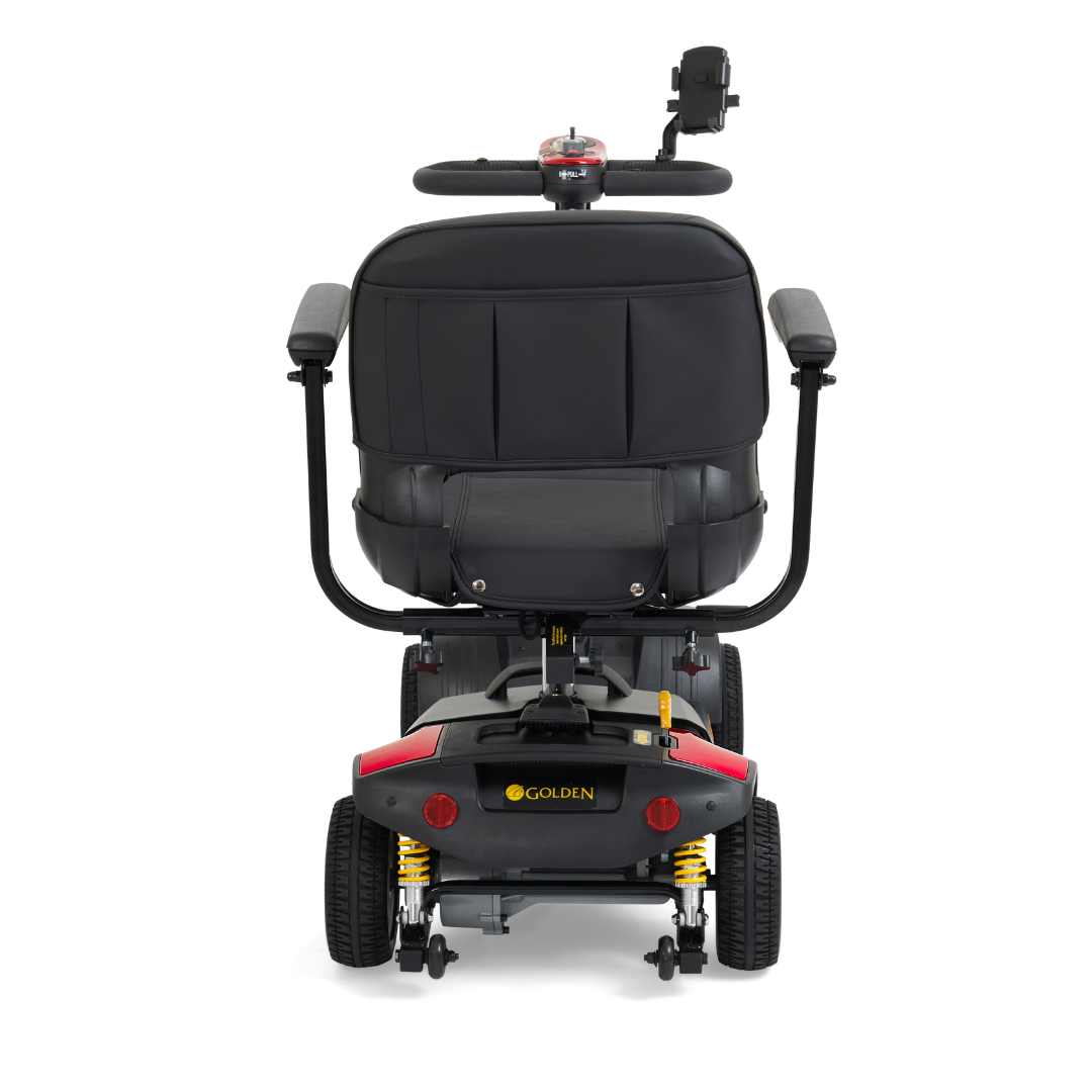 Golden Tech Buzzaround XLSHD 4-Wheel Portable Scooter with Suspension - Red rear