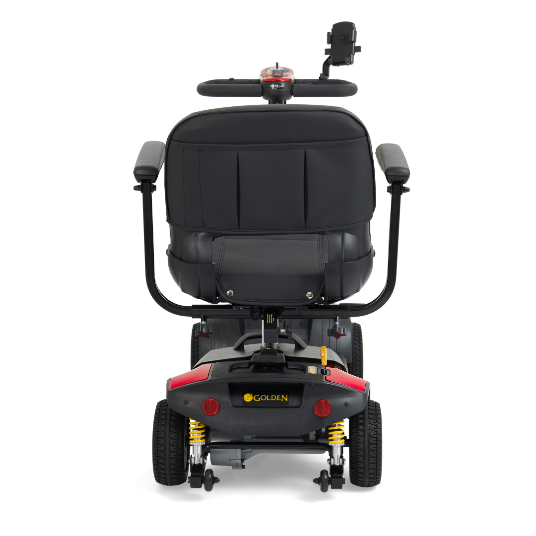 Golden Tech Buzzaround XLSHD 4-Wheel Portable Scooter with Suspension - Red rear