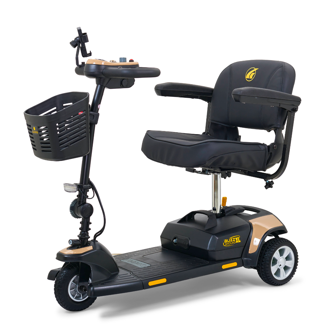 Golden Tech Buzzaround XL 3-Wheel Mobility Scooter - Desert Tan