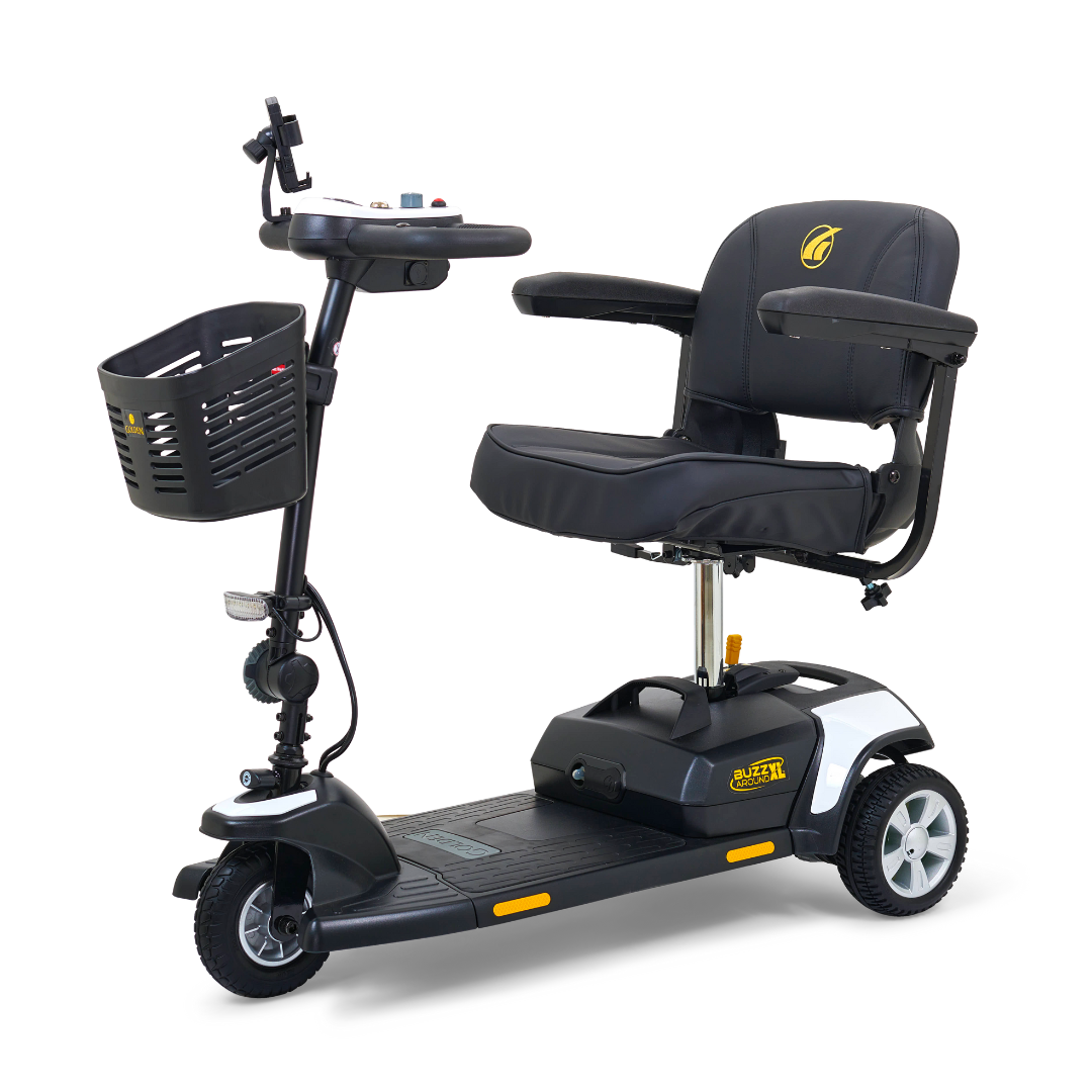 Golden Tech Buzzaround XL 3-Wheel Mobility Scooter - White left