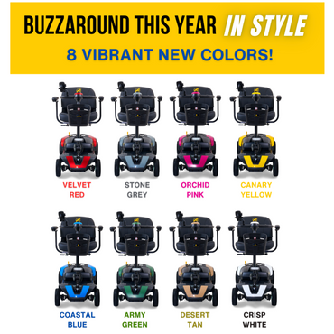 Golden Tech Buzzaround XL 3-Wheel Mobility Scooter in 8 colors