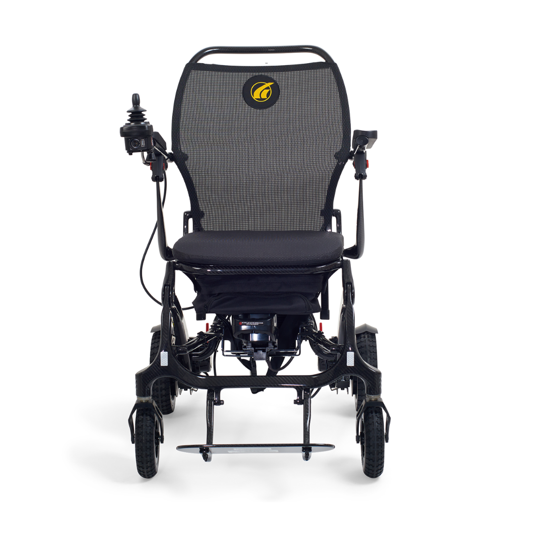 Golden Tech Cricket Carbon Fiber Foldable Travel Power Wheelchair - front