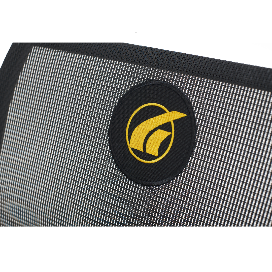 Golden Tech Cricket Carbon Fiber Foldable Travel Power Wheelchair - logo embedded on back rest