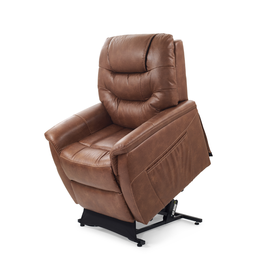 Golden Tech DeLuna™ Series Dione Luxury Power Lift Recliners - Acorn in lifted position