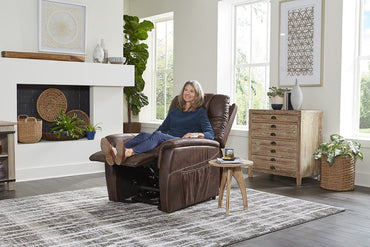 Golden Tech DeLuna™ Series Dione Luxury Power Lift Recliners - Maple in use