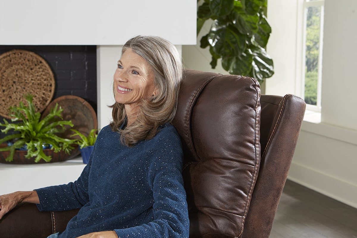 Golden Tech DeLuna™ Series Dione Luxury Power Lift Recliners - up close with user