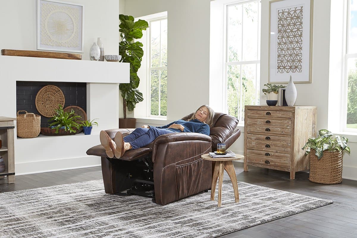 Golden Tech DeLuna™ Series Dione Luxury Power Lift Recliners - with reclined user