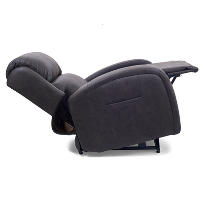 Golden Tech EZ Sleeper Assisted Lift Recliner with Twilight & Power Lumbar - Black Onyx in reclined position