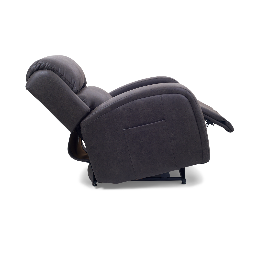 Golden Tech EZ Sleeper Assisted Lift Recliner with Twilight & Power Lumbar - Black Onyx in reclined position