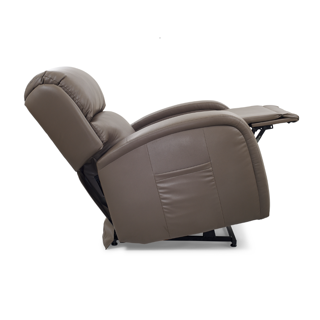 Golden Tech EZ Sleeper Assisted Lift Recliner with Twilight & Power Lumbar - Iron in reclining position