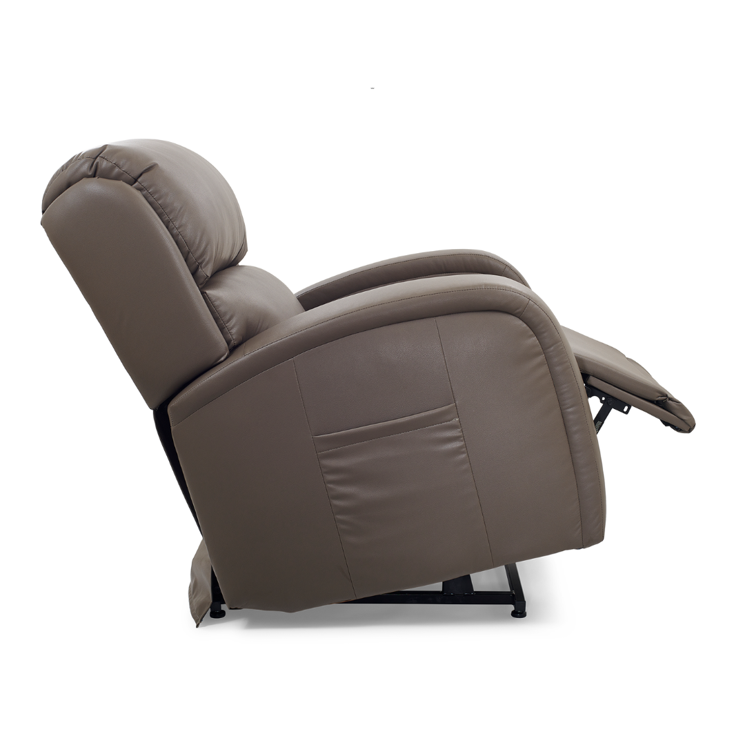 Golden Tech EZ Sleeper Assisted Lift Recliner with Twilight & Power Lumbar - Iron in reclined position