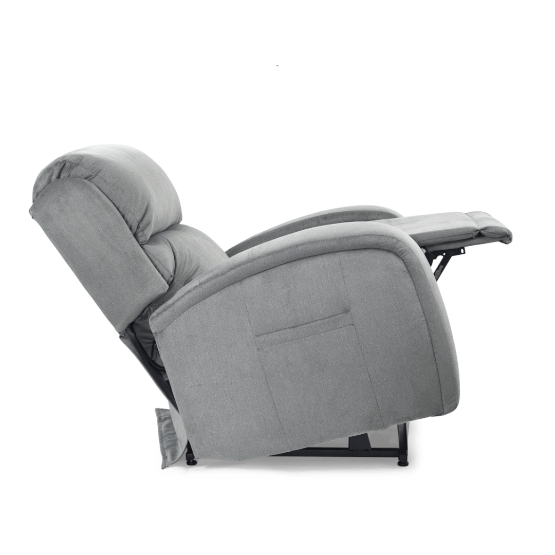Golden Tech EZ Sleeper Assisted Lift Recliner with Twilight & Power Lumbar - Sterling in reclined position