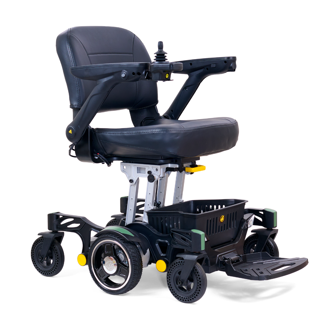 Golden Tech GP130  FAA Approved Buzzaround CarryOn Portable Power Wheelchair - Army Green front right