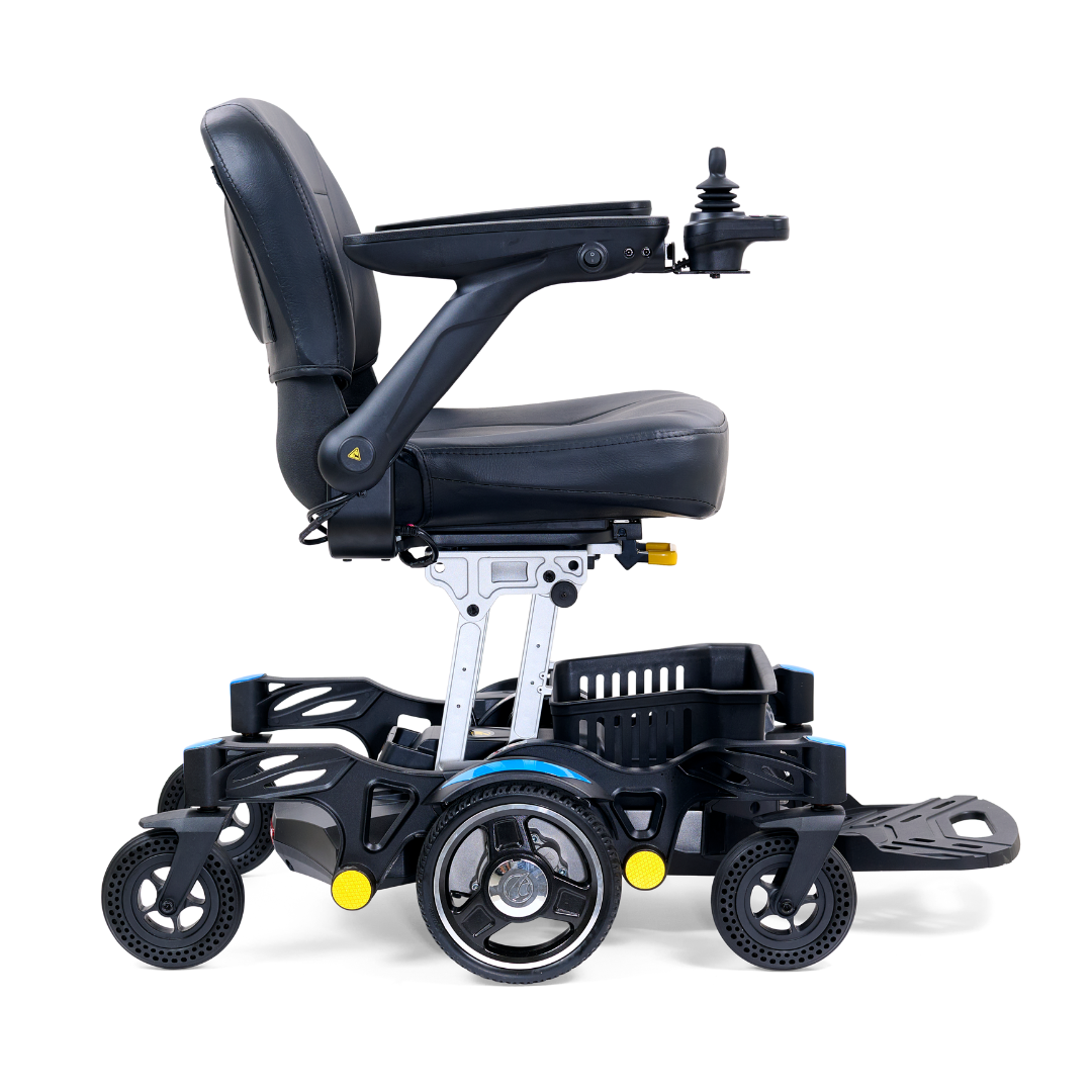 Golden Tech GP130  FAA Approved Buzzaround CarryOn Portable Power Wheelchair - Blue right