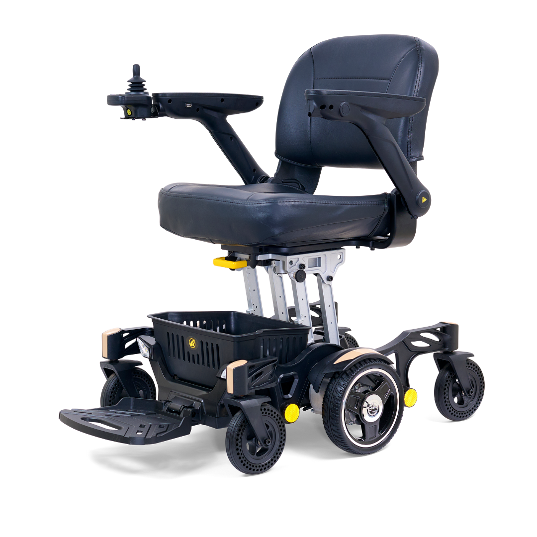Golden Tech GP130  FAA Approved Buzzaround CarryOn Portable Power Wheelchair - Desert Tan front left