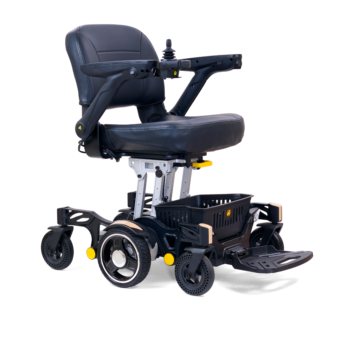 Golden Tech GP130  FAA Approved Buzzaround CarryOn Portable Power Wheelchair - Desert Tan front right