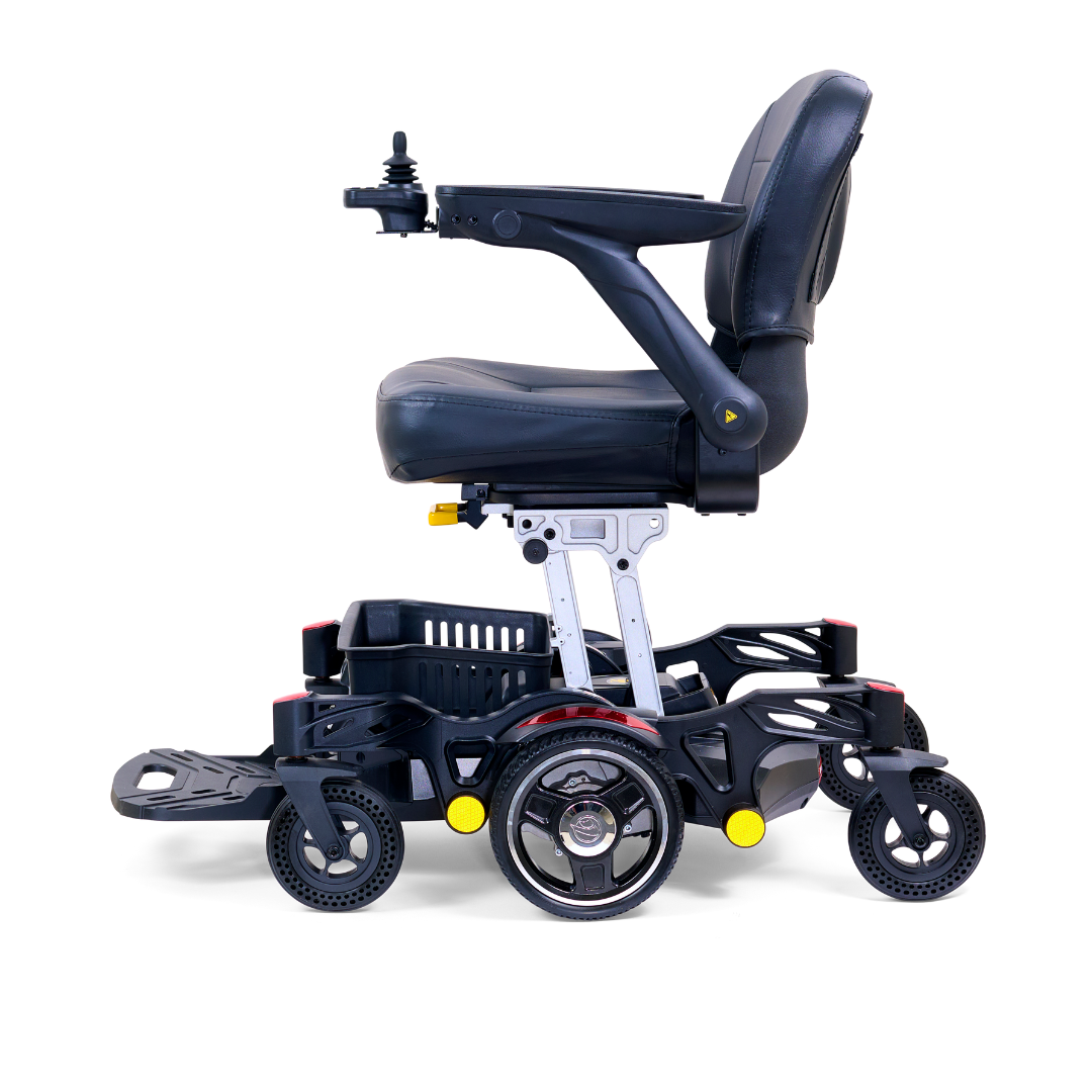 Golden Tech GP130  FAA Approved Buzzaround CarryOn Portable Power Wheelchair - Red left