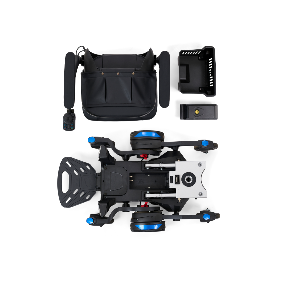 Golden Tech GP130  FAA Approved Buzzaround CarryOn Portable Power Wheelchair - disassembled