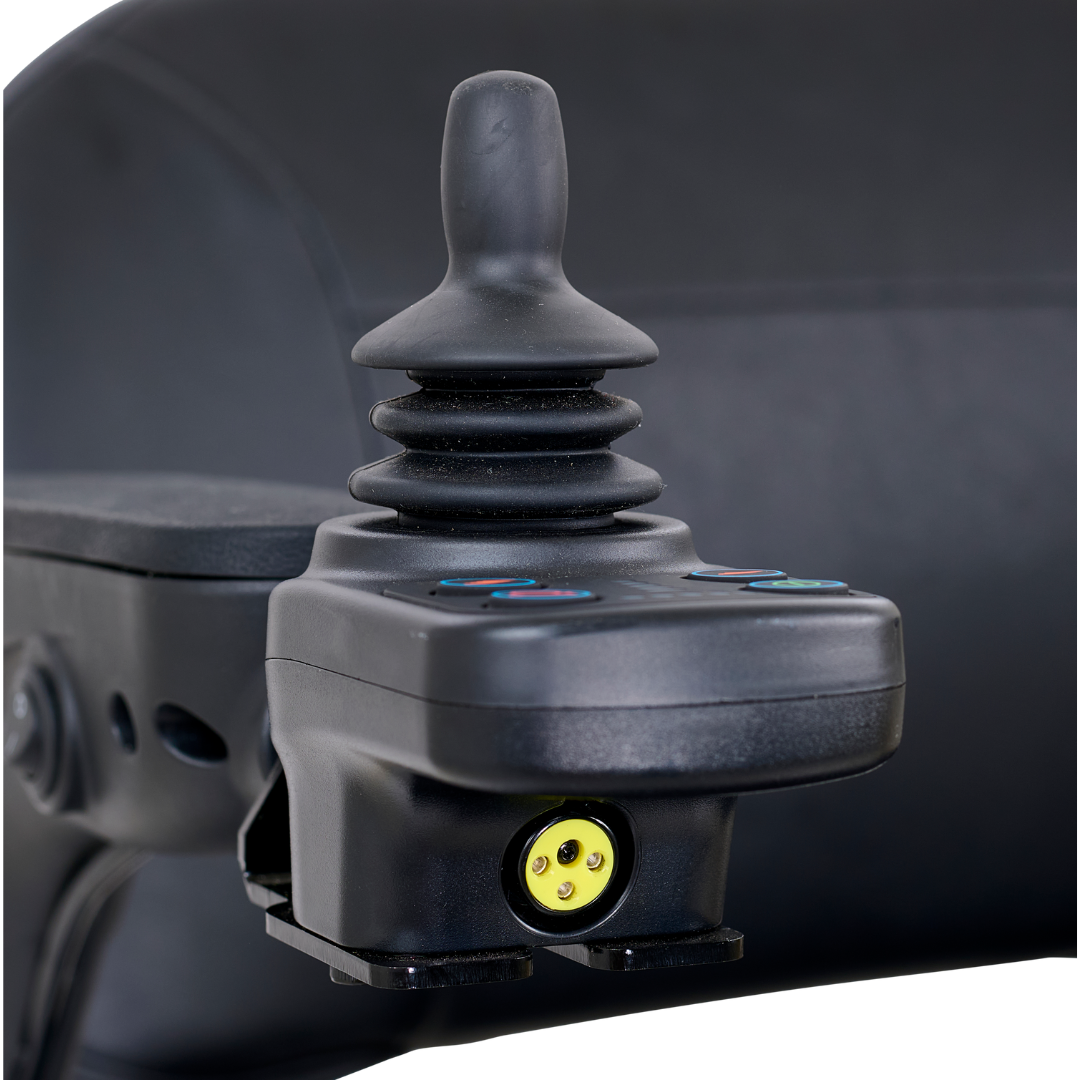 Golden Tech GP130  FAA Approved Buzzaround CarryOn Portable Power Wheelchair - navigation stick