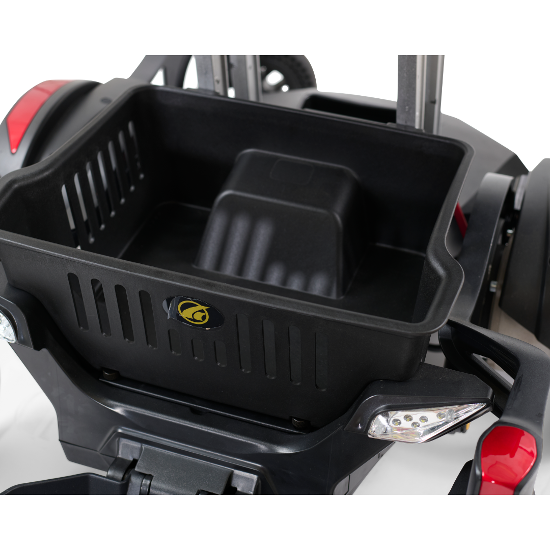 Golden Tech GP130  FAA Approved Buzzaround CarryOn Portable Power Wheelchair - removable storage basket