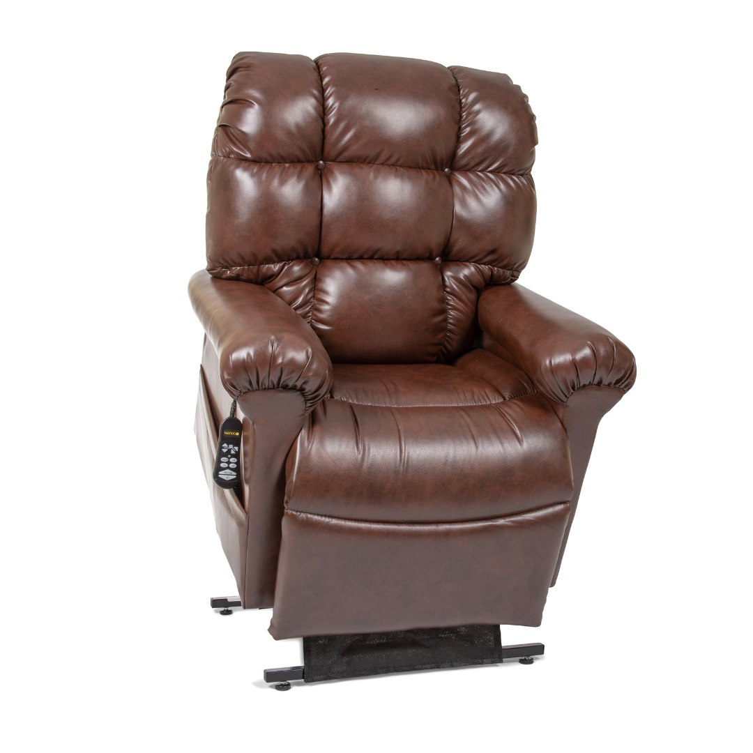 Golden Tech MaxiComfort Cloud Twilight Assisted Lift Reclining Chairs - Anliurethane Chestnut