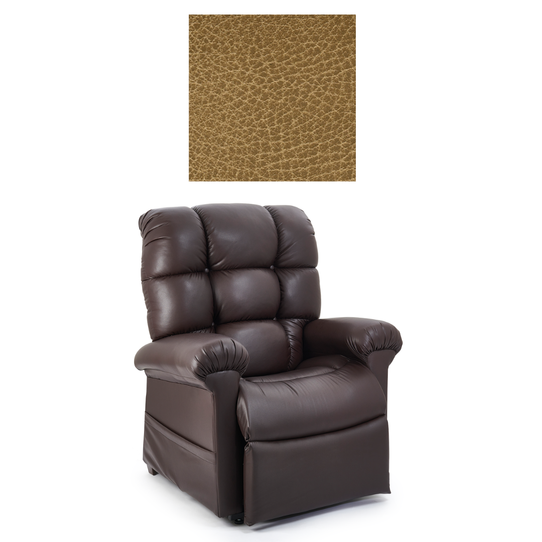 Golden Tech MaxiComfort Cloud Twilight Assisted Lift Reclining Chairs - Distressed Saddle