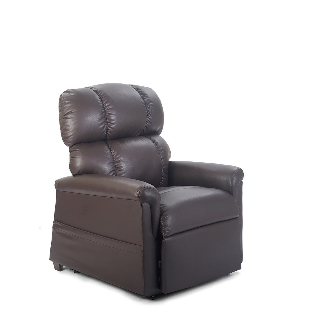 Golden Tech PR531 Comforter Power Lift Recliners - Small & Medium - Coffee Bean in seated position