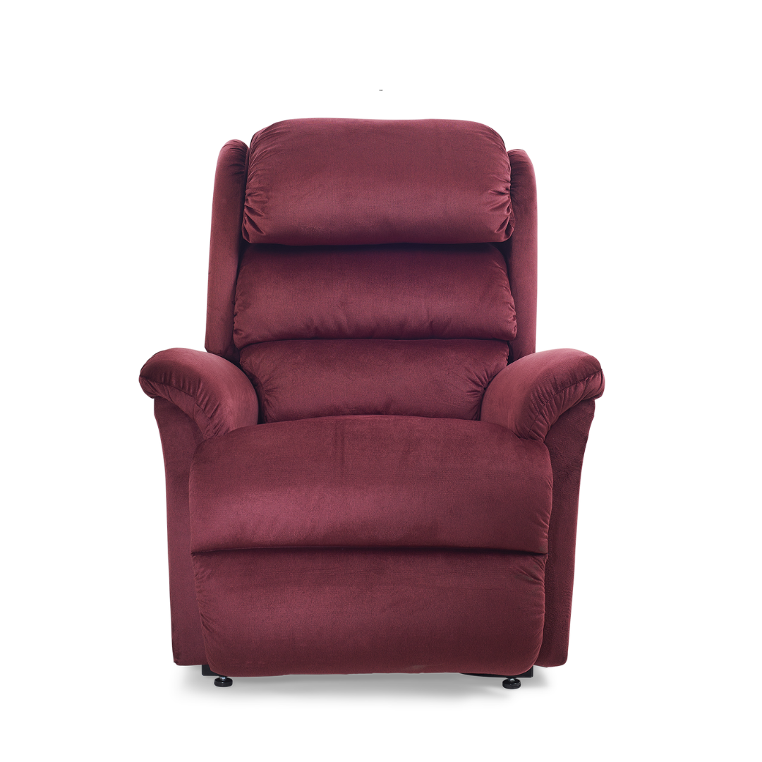 Golden Tech PR766 Relaxer MaxiComfort® Ultimate Recliner with Assisted Lift - Large - Shiraz in seated position