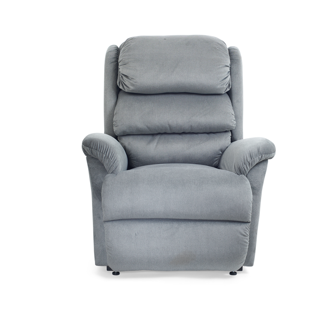 Golden Tech PR766 Relaxer MaxiComfort® Ultimate Recliner with Assisted Lift - Medium - Sterling in seated position front