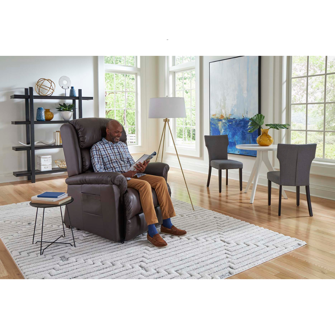 Golden Tech PR766 Relaxer MaxiComfort® Ultimate Recliner with Assisted Lift - Medium - in seated state with user