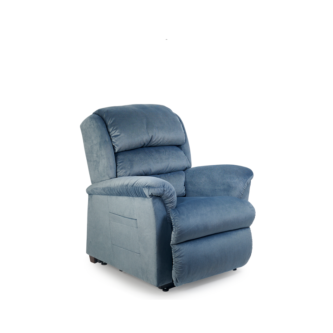 Golden Tech PR766 Relaxer MaxiComfort® Ultimate Recliner with Assisted Lift - Small - Calypso in seated position