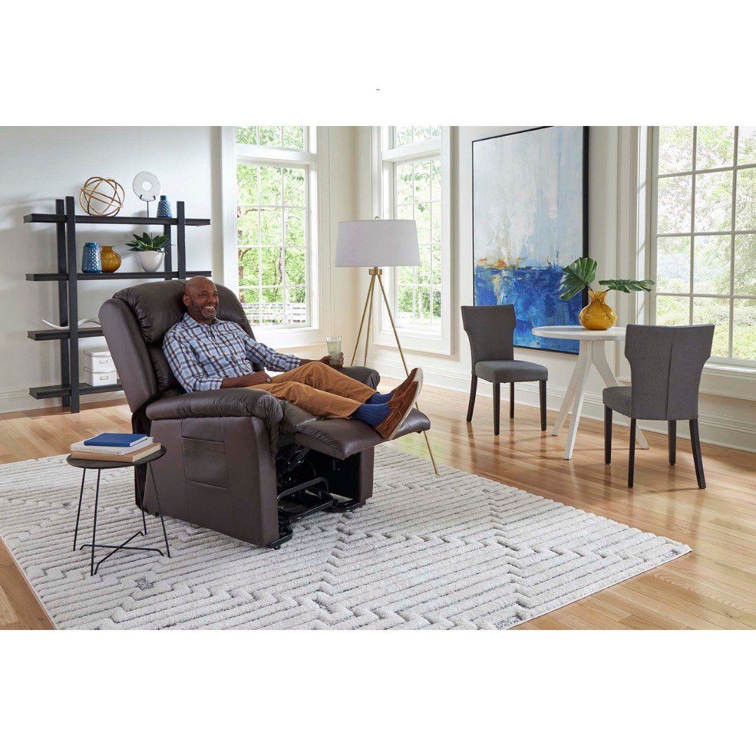 Golden Tech PR766 Relaxer MaxiComfort® Ultimate Recliner with Assisted Lift - Small - with make using raised leg rest