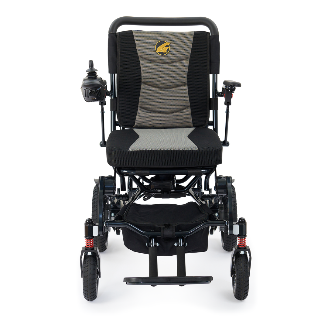 Golden Tech Stride Aluminum Foldable Travel Power Wheelchair - Front