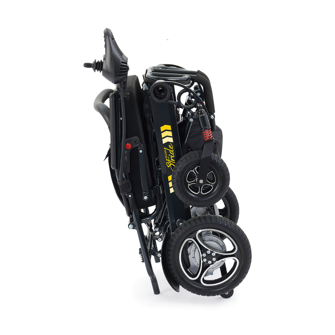 Golden Tech Stride Aluminum Foldable Travel Power Wheelchair - folded