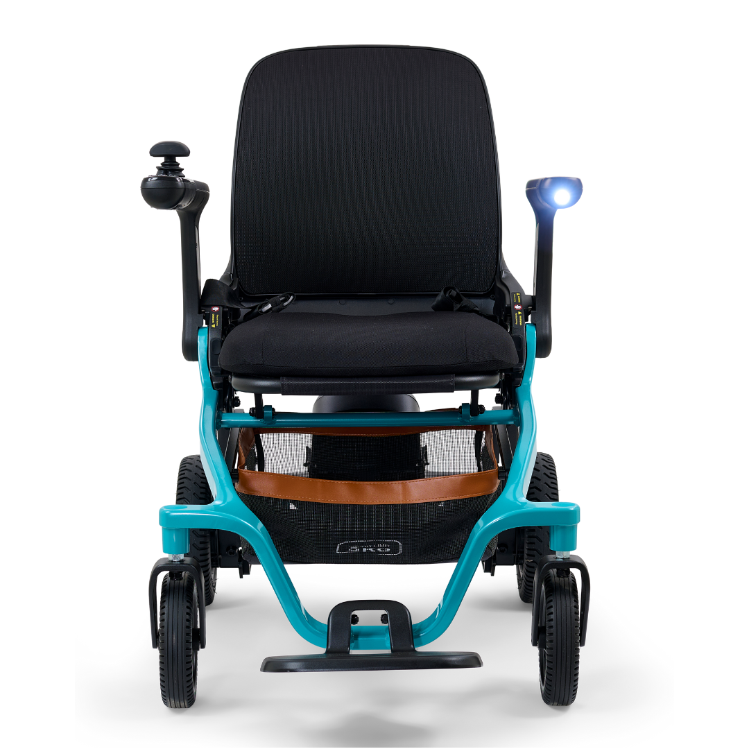 Golden Technologies Ally Lightweight Folding Electric Smart Chair - Teal front