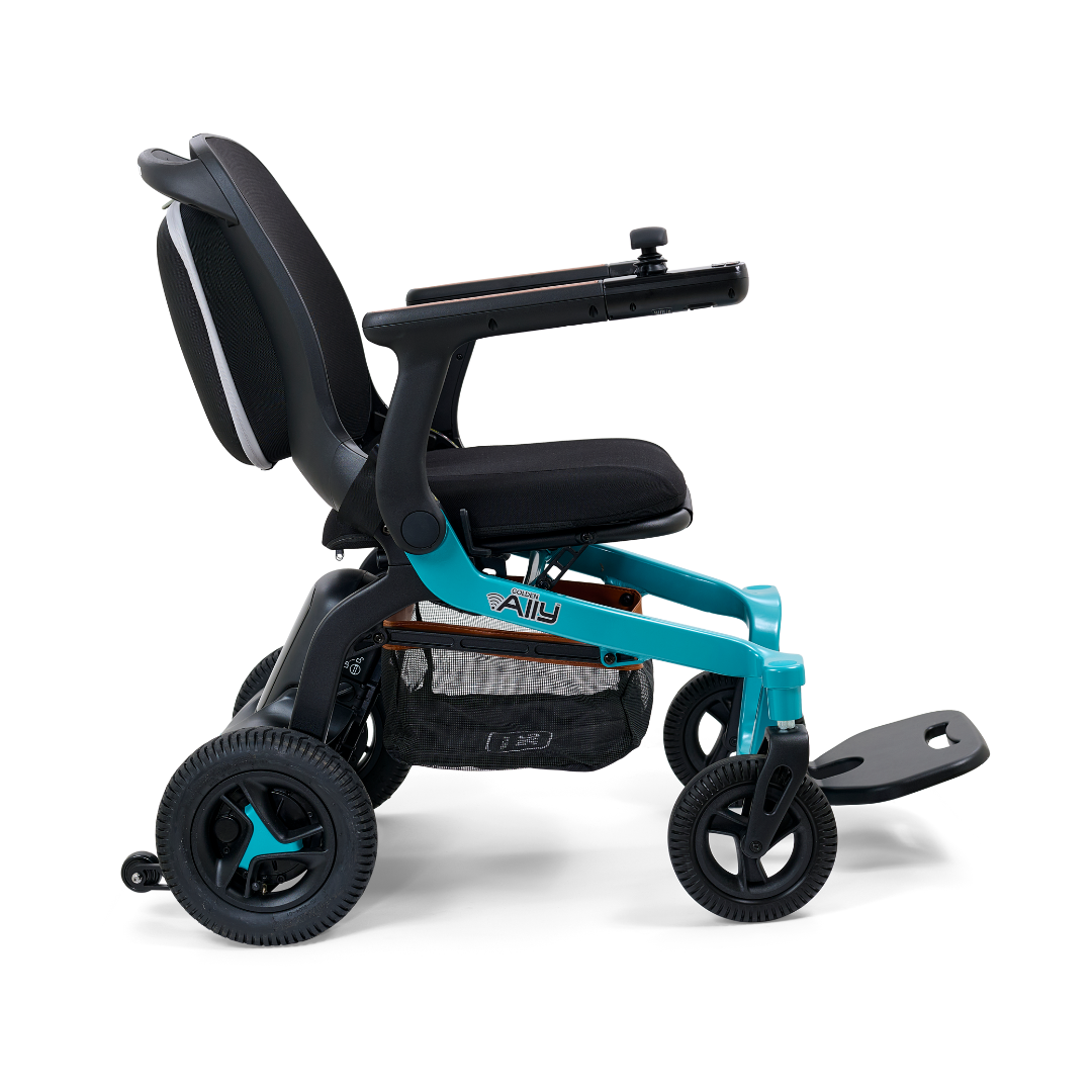 Golden Technologies Ally Lightweight Folding Electric Smart Chair - Teal right