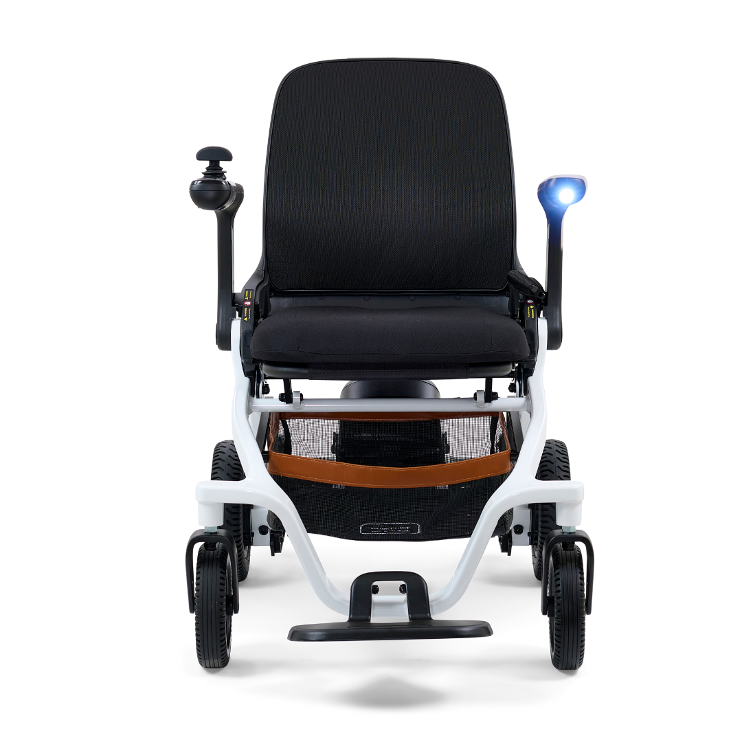 Golden Technologies Ally Lightweight Folding Electric Smart Chair - White front