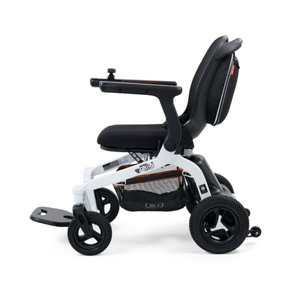 Golden Technologies Ally Lightweight Folding Electric Smart Chair - White left