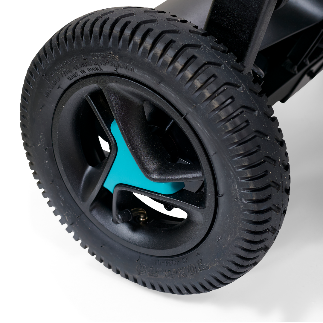 Golden Technologies Ally Lightweight Folding Electric Smart Chair - rear wheel
