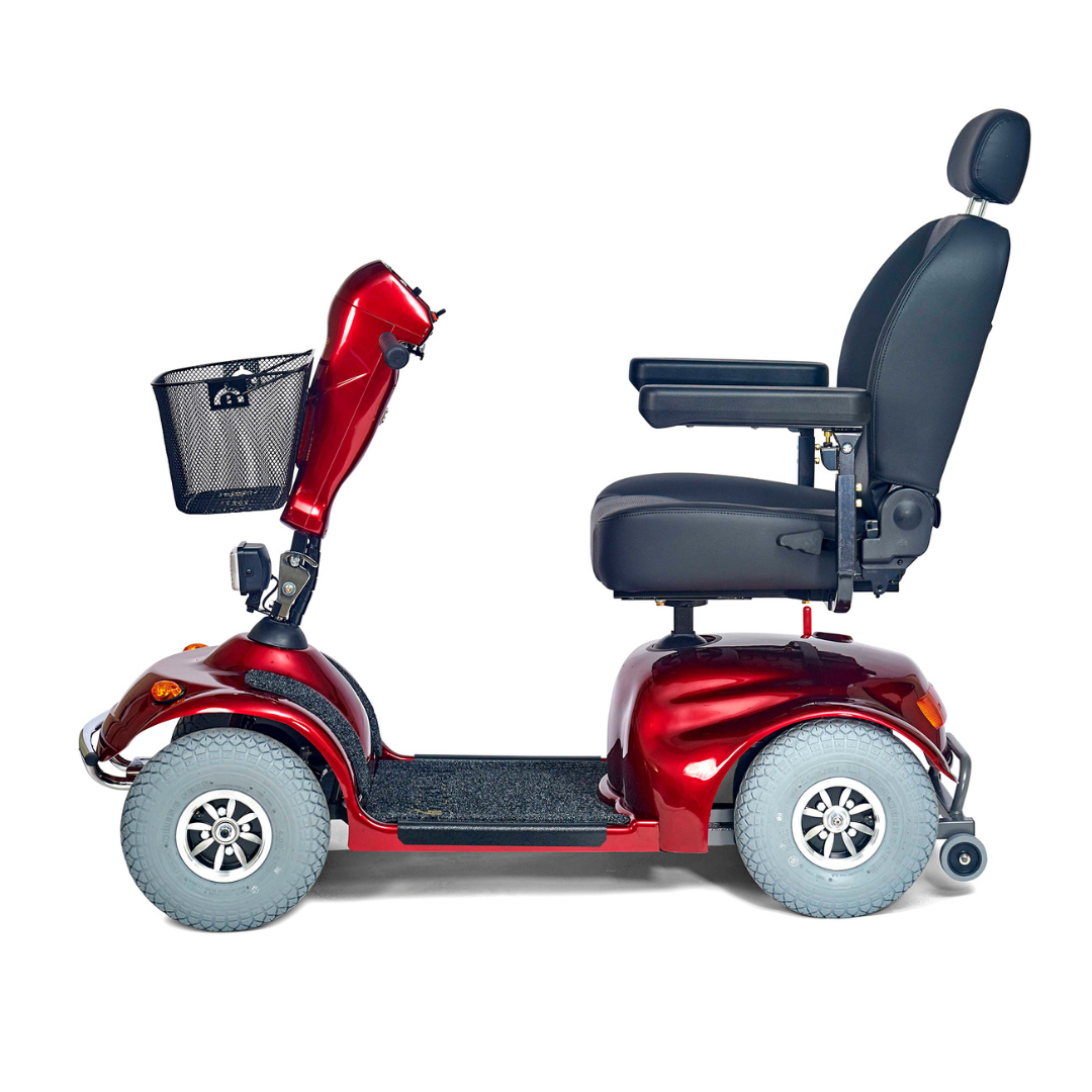 Golden Technologies Avenger Heavy Duty Bariatric 4-Wheel Scooter - Red model facing left
