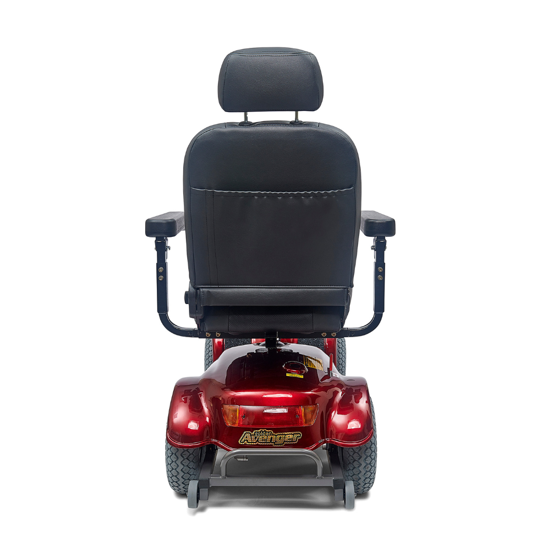 Golden Technologies Avenger Heavy Duty Bariatric 4-Wheel Scooter - Red model rear