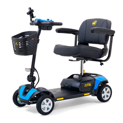 Golden Technologies Buzzaround XL 4-Wheel Long Range Mobility Scooter - Blue left