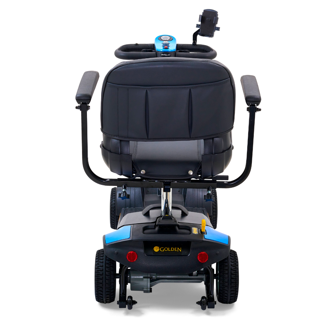 Golden Technologies Buzzaround XL 4-Wheel Long Range Mobility Scooter - Blue rear