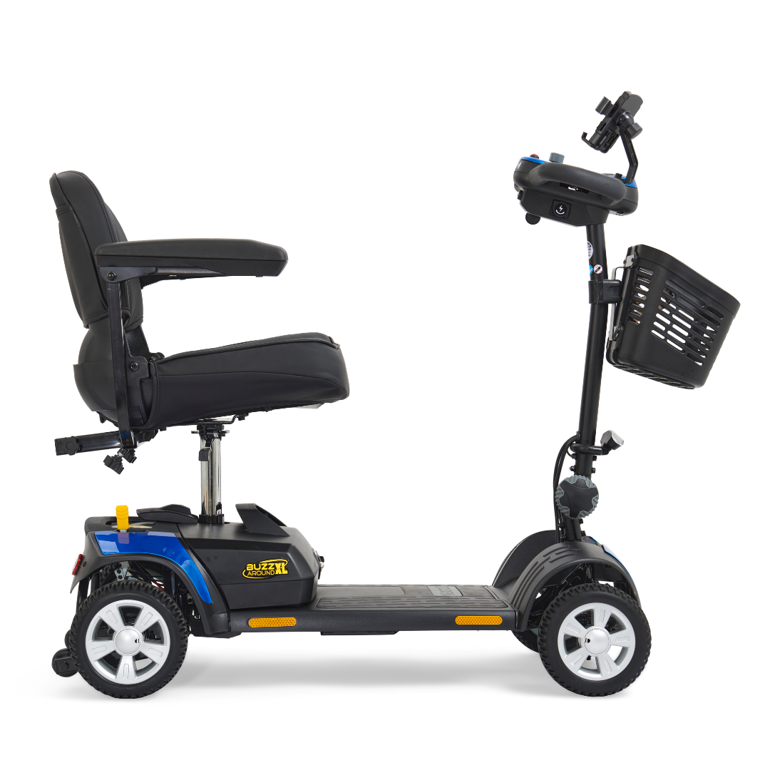 Golden Technologies Buzzaround XL 4-Wheel Long Range Mobility Scooter - Blue right